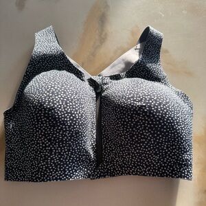 Lululemon Athletica Black and White Dotted Bra